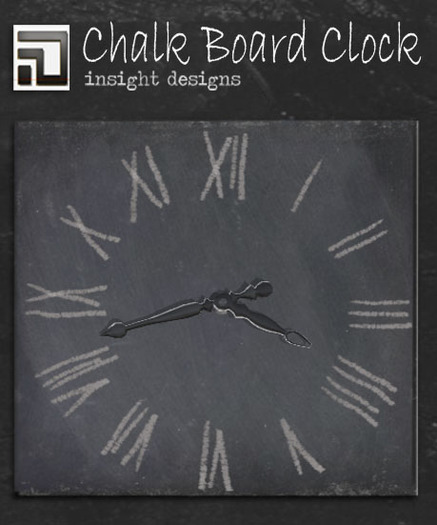 ID | Free Gift Chalk Board Clock Tick Tock | Insight Designs