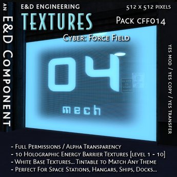 Second Life Marketplace - [CFF014] 10 Mech Storage Textures Force Field ...