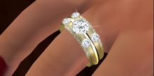 Troymart Gold and Diamond Keepsake Right Hand Ring  - Metal Color Change