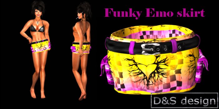 D&S design  Funky Emo skirt