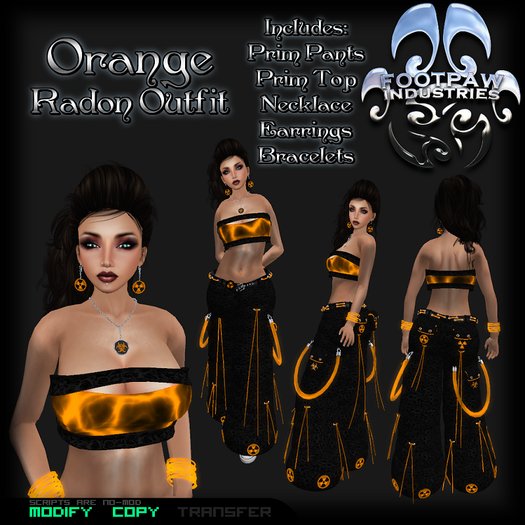 [FPI] Radon Orange Female - Rave Outfit