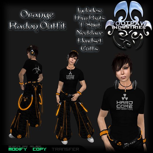 [FPI] Radon Orange Male - Rave Outfit