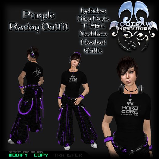 [FPI] Radon Purple Male - Rave Outfit