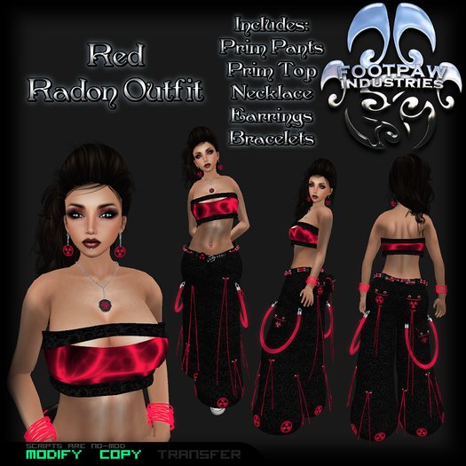 [FPI] Radon Red Female - Rave Outfit