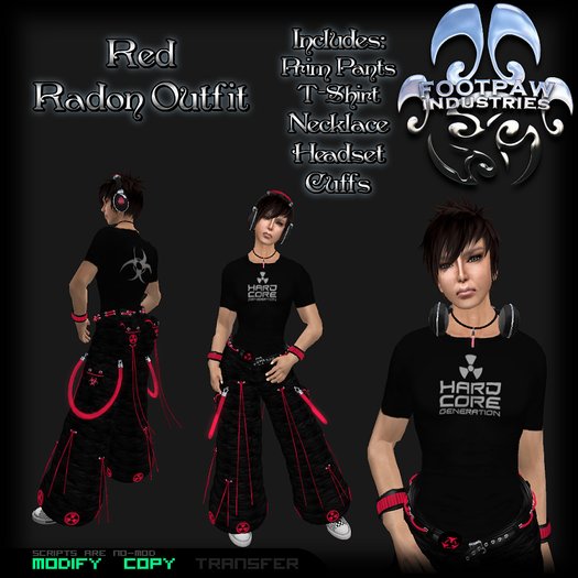 [FPI] Radon Red Male - Rave Outfit