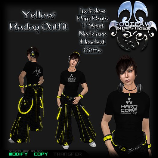 [FPI] Radon Yellow Male - Rave Outfit