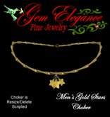Gem Elegance Men's Gold Star Choker
