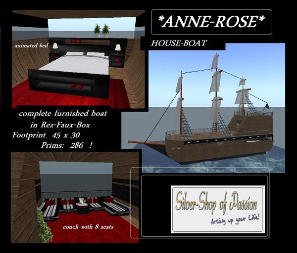 ~~*ANNE-ROSE*~~  houseboat complete furnished