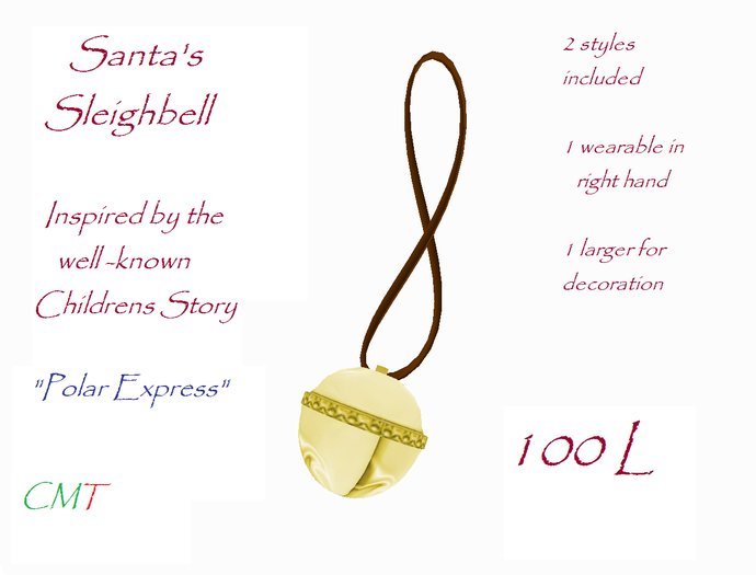 Second Life Marketplace SKY NATION Christmas Sleigh bell w jingle