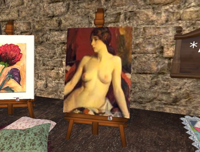 (SD)Artist easel{v3}..nude
