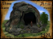 Stone cave with plants- Old World - Rustic Furniture - Garden decoration - Sculpt plant