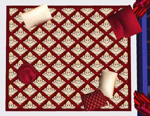 CaraZhan Creations CHRISTMAS RUG , CURTAINS & CUSHIONS (Boxed )