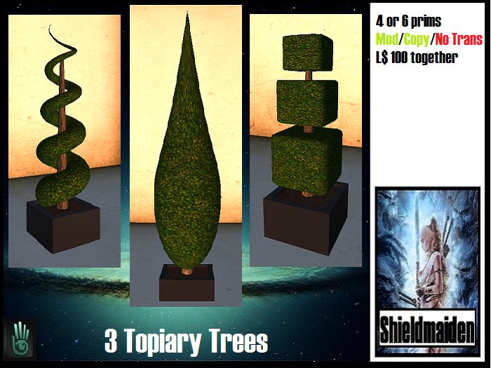 Set of 3 Topiary Trees