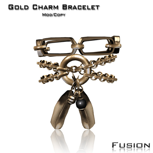 :Fusion: Feathered Charm Bracelet [Gold]