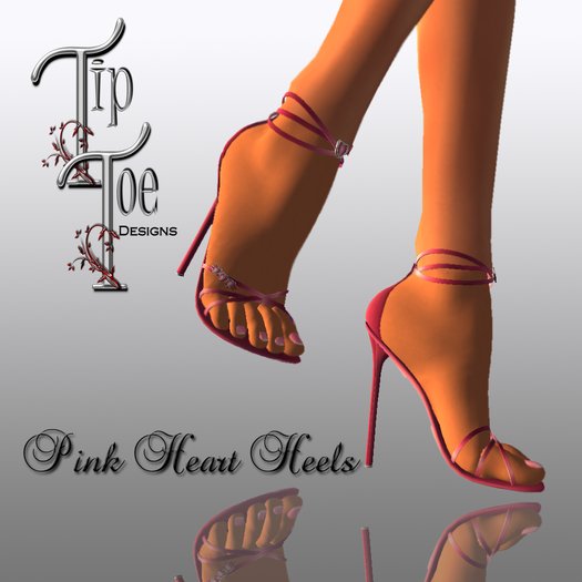 TIPTOE Tiptoe Pink Heart Heels-Pink