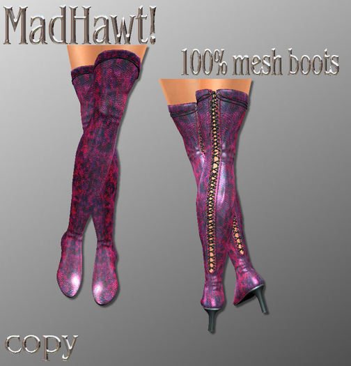 MadHawt! redsnake mesh boots