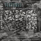[FCM110] 6 Padded Urban Camo Textures and Winter Camo Textures for Bedding Blankets and Bedrolls by E&D ENGINEERING