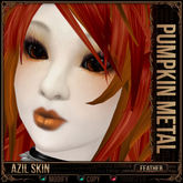=^.^= Curious Kitties - Azil Feather Skin - Pumpkin Metal