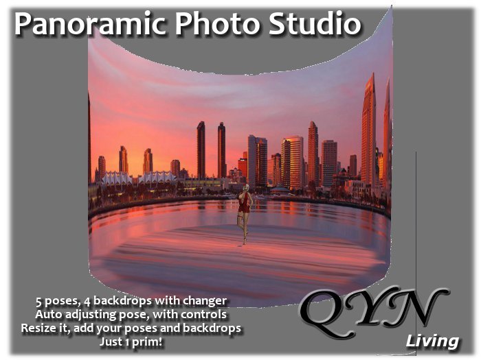Panoramic Photo studio, Pose stand, and 1 prim Skybox