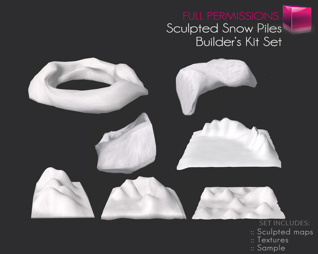 Full Perm Sculpted Snow piles