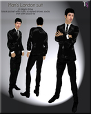 TuTy's - London black shine suit for man