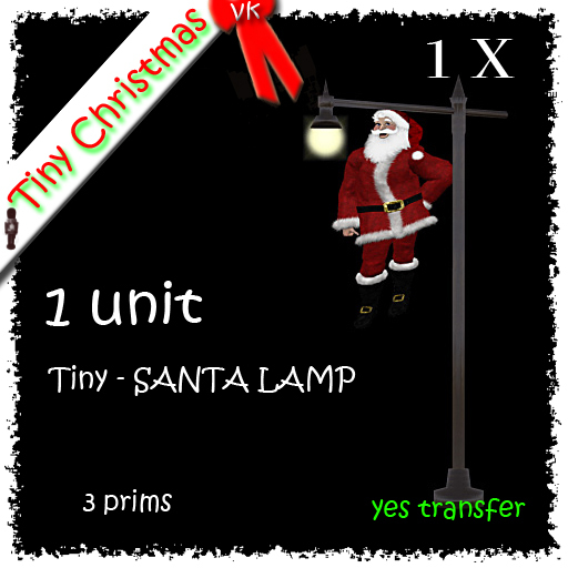 1x Tiny Santa Lamp 