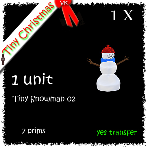 1 x Tiny Snowman 02 