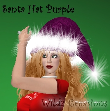 ~WC~ Wildz Santa Hat Purple