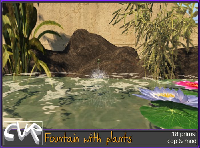 Fountain with plants ver 13