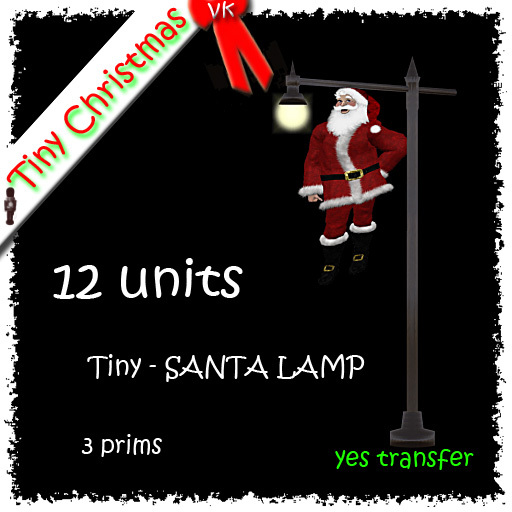 12 X Tiny - SANTA LAMP