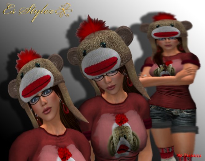 ~*Es Stylez*~Sock Monkey Hat