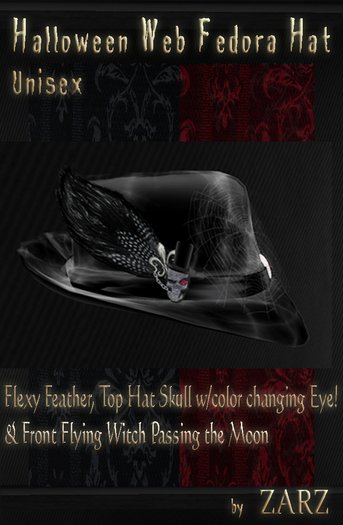 Gothic Web Fedora Hat (unisex)   by  ZARZ 