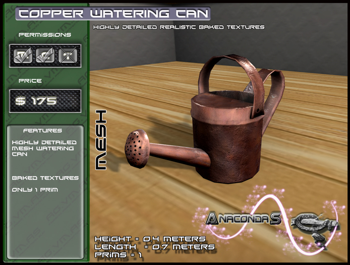 AnacondaS Copper watering can
