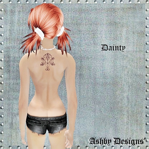Tattoo ~ Dainty Ladies Upper Back ~ PROMO