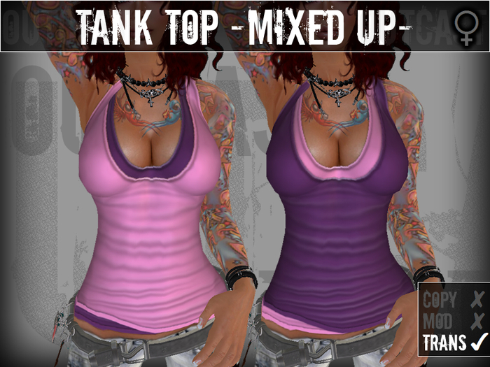 **OC** TankTop Mixed Up -Rose-Purple-