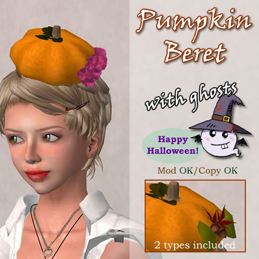 [RG]Pumpkin beret with ghosts (Boxed)