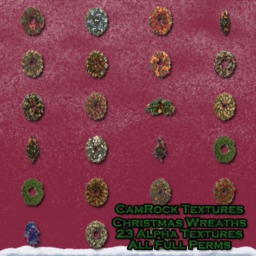 CamRock Textures: Christmas Wreaths
