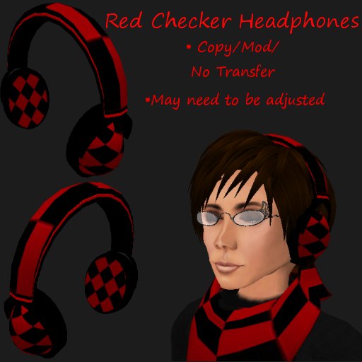 Red Checker Headphones