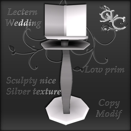 Silver lectern wedding