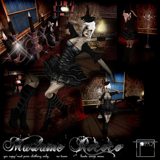 Topaz Square~Madame Rococo~Black Outfit & Boots