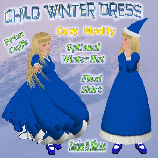 *Timeless Child* Blue Winter Dress