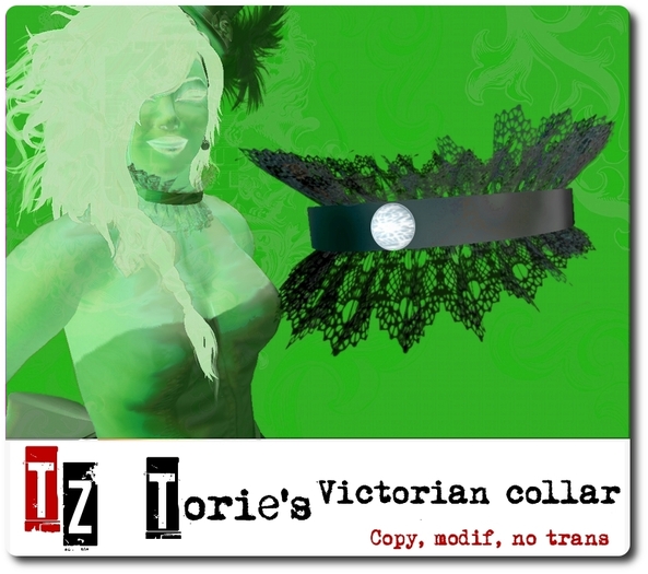 Victorian black collar