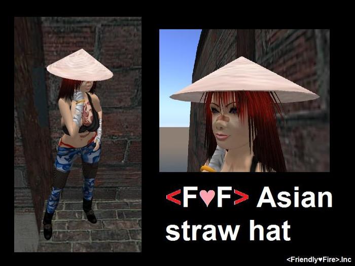 <F♥F> Asian straw hat [Unisex ♀♂⚥]