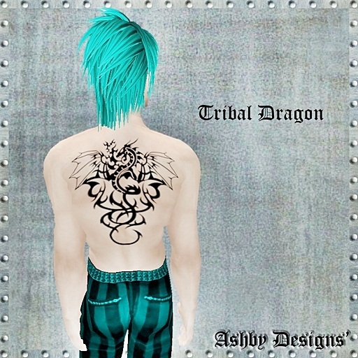 Tattoo ~ Tribal Dragon Upper Back ~ PROMO
