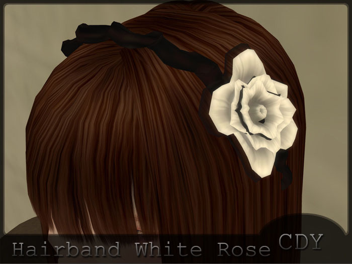 CDY Hairband[White Rose]