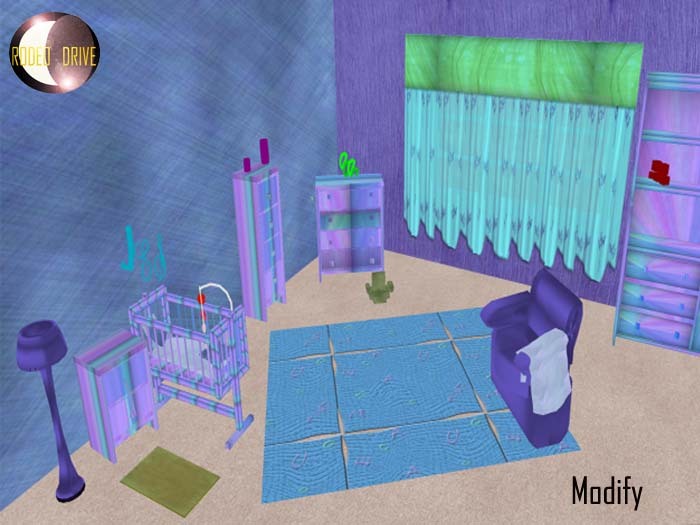 Nursery Sculpted- Rodeo Drive - Blue Lilac; model 10 prims