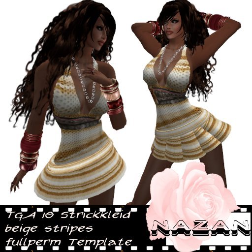.::NN::. (TGA 18) NN Dress beige stripes Template TGA Set(fullp