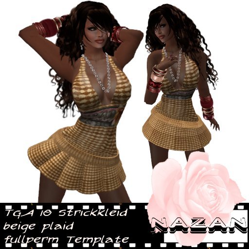 .::NN::. (TGA 18) NN Dress plaid beige Template TGA Set (fullpe