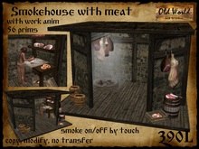 Medieval smokehouse with meat - Old World - Rustic Furniture 