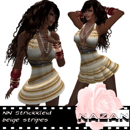 .::NN::. Strickkleid Dress beige stripes